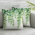 thumbnail image 3 of COMIO  Eucalyptus Leaves Pillow Covers Green Plants Decorative Throw Pillow Cases Soft Square Cushion Covers for Sofa Couch Car Bedroom Home Decor, 3 of 5