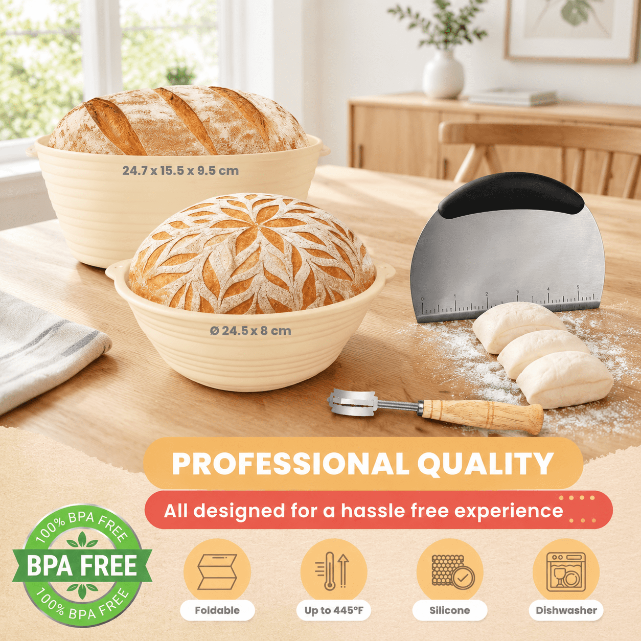 Complete Sourdough Starter Kit for Beginners with Fermentation Jar ...
