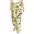 thumbnail image 2 of Lsque Cartoon Dinosaurs Print Women's Pajama Pants, Lounge Pant - Comfortable Home Wear,Elastic Waistband, Stylish Design-Large, 2 of 9