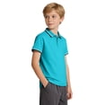 thumbnail image 4 of Kogui Youth Golf Shirt Boys Polo Shirts Short Sleeve School Uniform Golf Shirts Lightweight Stretch Cozy Lapel Button Athletic Casual Tops Size 7-8 (Sky Blue,7-8 Years), 4 of 7
