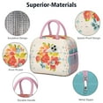 thumbnail image 4 of Lunch Bag Lunch Box for Women Reusable Insulated Lunch Cooler Bags,Large Capacity for Work Travel Picnic,Water-Resistant Pioneer Colorful Floral Lunch Tote Bag Gifts for Woman Mom Pink, 4 of 6