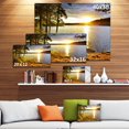 thumbnail image 4 of Designart Beautiful View of Sunset over Lake Canvas Wall Art, 4 of 4