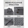 thumbnail image 6 of Fexilor Men's Turtleneck Sweater Pullover Stylish Shawl Collar Knit Top for Regular Fit, 6 of 6