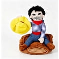 thumbnail image 4 of Doggy Doggie Rider, Cowboy Rider Dog Puppy Costume Clothes with Doll Hat | Breathable Knight Style Design Riding Pets Costumes Creative Fairy for Christmas Halloween Day Pet, 4 of 6