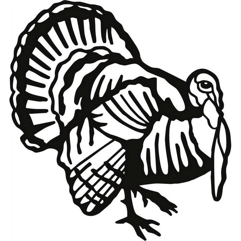 Design With Vinyl Artwork hunting Turkey Head Love Of Hunting Thanks Giving  Wall Decal for Family - Food Meat Farms Free Range Themed Decal - Size: 18