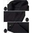 thumbnail image 2 of Matchstick Men's V-Neck Shawl Collar Button-up Cardigan Cotton Knitted Sweater with Pockets, 2 of 8