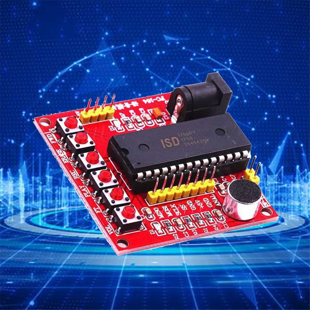 ISD1700 Series Voice Recording Module Power Amplifier Module Mito ISD1760 Module,1 x voice recording and playback module