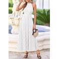 thumbnail image 3 of PRETTYGARDEN Summer Halter Dresses for Women Vacation Outfits Sleeveless Polka Dot Sundress Wedding Guest Maxi Dress, 3 of 7