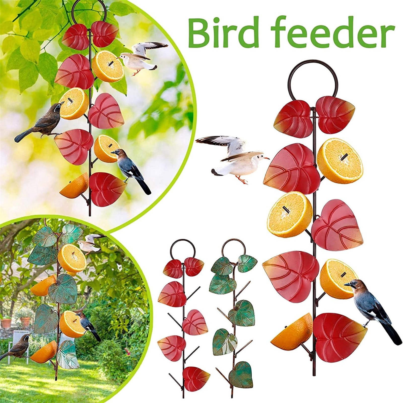 Garden Metal Hanging Feeder Outdoor Jelly and Orange Bird Feeder