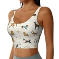 thumbnail image 2 of Goofa Dogs Funny Pets Printed Sports Bras for Women, High Impact Running Bra Workout Crop Tank Tops Longline Sports Bra Push up-Small, 2 of 9
