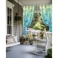 thumbnail image 4 of nqOlkjepod Outdoor Curtains for Patio Waterproof, Turquoise Blue Teal Outdoor Privacy Panels Grommet, Chic Stained Glass Texture Aesthetic Blackout Outside Curtains for Porch 54"x84", 2 Panels, 4 of 8