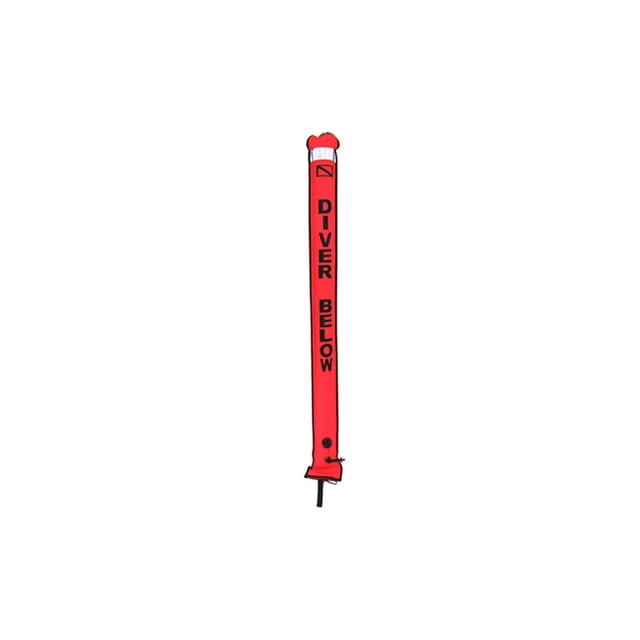 QualitChoice -Preuve Bouée Signal Tube Professionnel Inflation Robuste Saucisse Engins Gonflables Marqueurs de Surface de Plongée Fluorescent Rouge 1.2M * 18cm