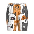 thumbnail image 4 of Naloa Funny Cats Men's Short Pajama Pants, Lounge Comfort Shorts with Elasticized Waistband and Side Pockets - 3X-Large, 4 of 9
