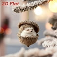 thumbnail image 2 of 2026 New Forest Animal Acorn Ornaments, 2D Flat Acrylic Cute Cozy Forest Christmas Ornaments, Upgrade Christmas Woodland Creature Hanging Ornament Pine Cone Animal Decoration, 2 of 3