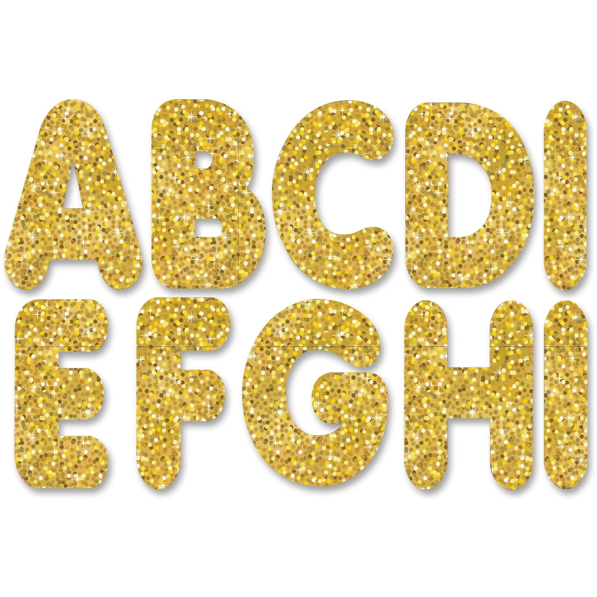 Ashley Diecut Letters, Gold, 1 Set (Quantity)