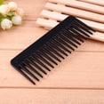 thumbnail image 4 of Peine de dientes anchos de plástico negro, peine ancho para desenredar el cabello ondulado, 4 of 6