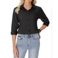 thumbnail image 6 of Siliteelon Button Down Shirts for Women Black Long Sleeve Shirts Wrinkle Free Formal Work Office Blouses Tops Dress Shirts Regular Fit, 6 of 7
