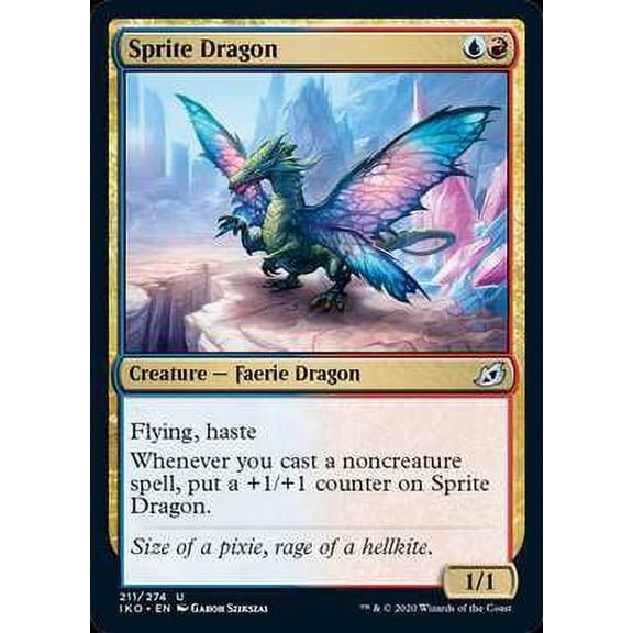MtG Ikoria: Lair of Behemoths Uncommon Sprite Dragon (Foil) #211