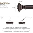 thumbnail image 7 of Bronze Curtain Rods for Windows 28 to 48 Inch Heavy Duty Adjustable Length 1 Inch Diameter Window Curtain Rods for Indoor Ourdoors With Classic Square Finials, 7 of 7