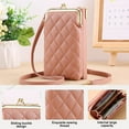 thumbnail image 3 of PU new diamond mobile phone bag embroidered line niche wallet fashion shoulder bag, 3 of 5