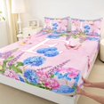 thumbnail image 4 of Manfei Cartoon Alphabet E Print Queen Sheets,Kawaii Butterfly Queen Sheet Sets,Multicolored,4-Piece, 4 of 6