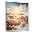 thumbnail image 2 of Designart "Cream And Taupe Clouds Minimalist View" Clouds Floater Framed Canvas Prints, 2 of 5