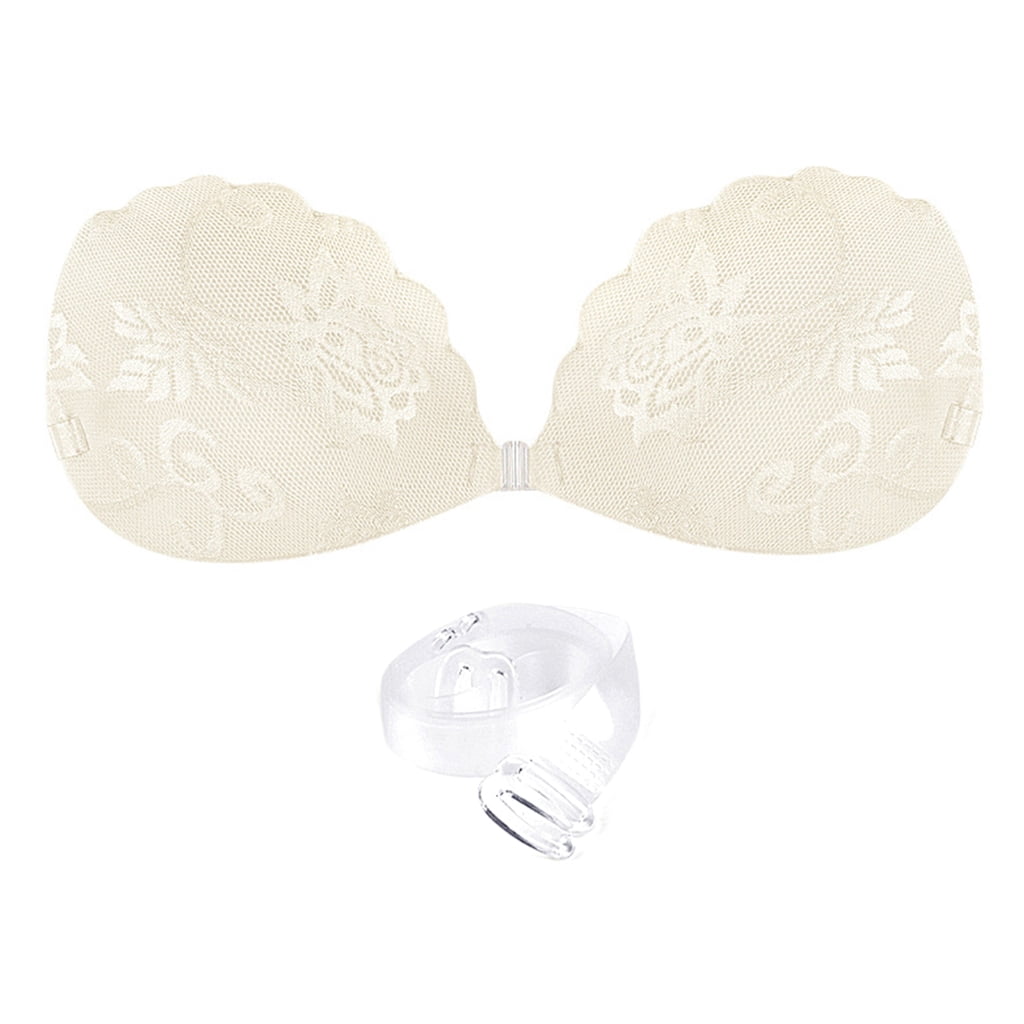 silicone bra for backless dress KyFree Strapless Self Adhesive Bra, Push Up Sticky Bra, Reusable Invisible form enhancing product creates womens bras to look fuller with more cleavage Backless strapless dress bra with
