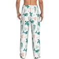 thumbnail image 3 of Uemuo Turtles And Seahorses Pattern Men's Wide Leg Palazzo Lounge Pants with Pockets Light Weight Loose Comfy Casual Pajama Pants-Medium, 3 of 9