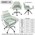 thumbnail image 7 of ZIATUBLES Wood Grain Print Modern Curved Back Chair Covers with Armrests Stretchable Accent Dining Room Chair Slipcovers Removable Swivel Vanity Office Desk Armchair Protector, 7 of 7