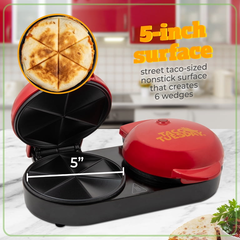 Taco Tuesday Double Quesadilla Maker Station with 5-Inch Cooking