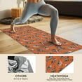 thumbnail image 4 of Orange Dinosaurs Skeletons Pattern Hot Yoga Mat Towel Non Slip for Hot Yoga - Quick-Drying Yoga Mat Cover with 4 Corner Pockets with Travel Bag - Hot Yoga Towel Non Slip 70"x26", 4 of 6