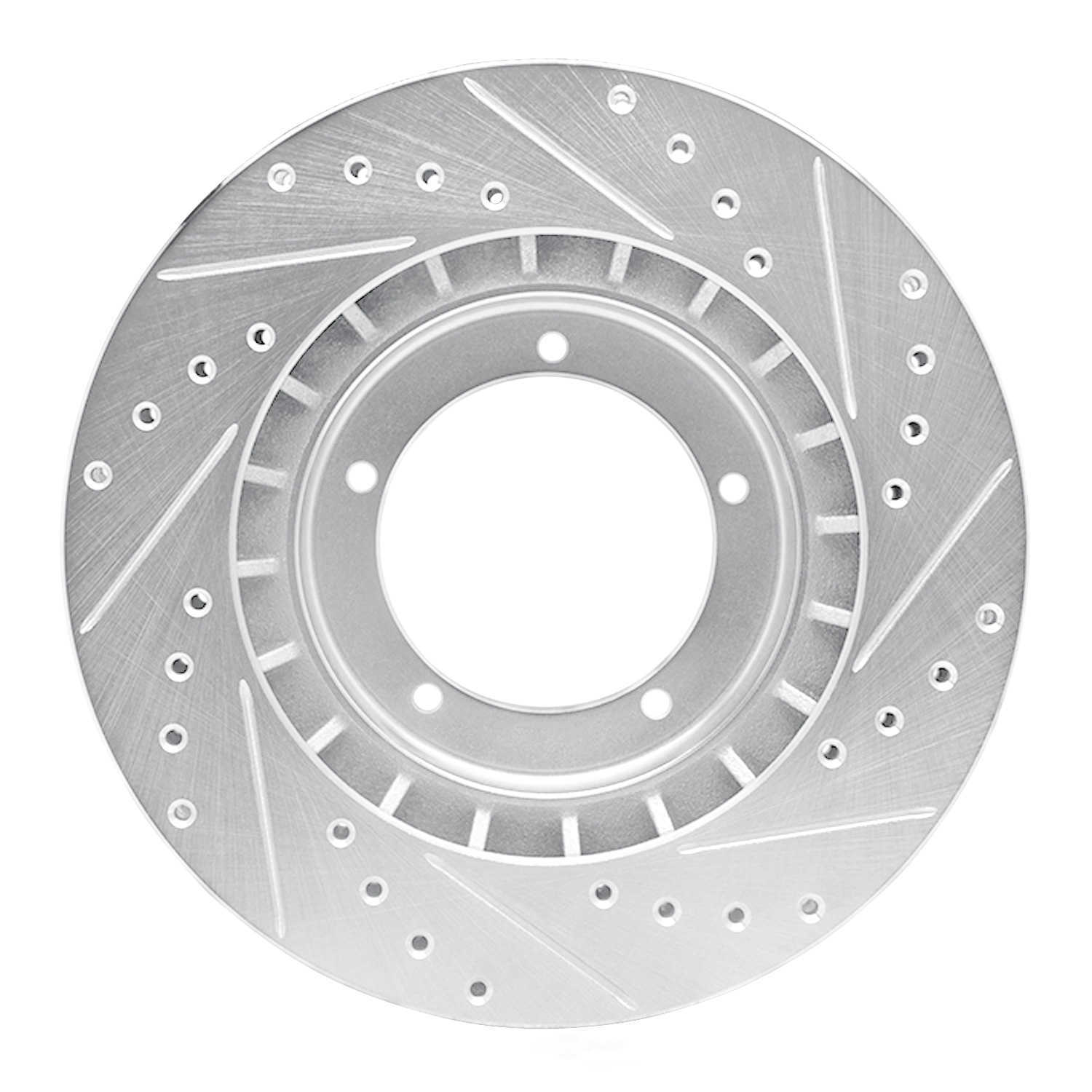 Dynamic Friction Company 631-02018L DFC Brake Rotor - Drilled And Slotted - Silver