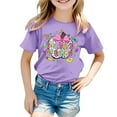 thumbnail image 4 of Mode Décontractée pour Filles, T-Shirt à Manches Courtes, Col Rond, Coupe Ample, Confortable et Élégant pour Enfants, 4 of 4