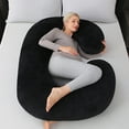 thumbnail image 2 of Yika Pregnancy Pillow,Maternity Body Pillow with Velvet Cover,C Shaped Body Pillow for Sleeping (Cozy Velvet-Lavender), 2 of 9