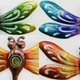 thumbnail image 5 of BVLFOOK Dragonfly Wall Art Decor, Metal Indoor Outdoor Fence Outside Hanging Decorations for Living Room Bedroom, 9 Inch 3 Pack, Hand-made Vibrant Ornament Sculpture for Patio Balcony, 5 of 6