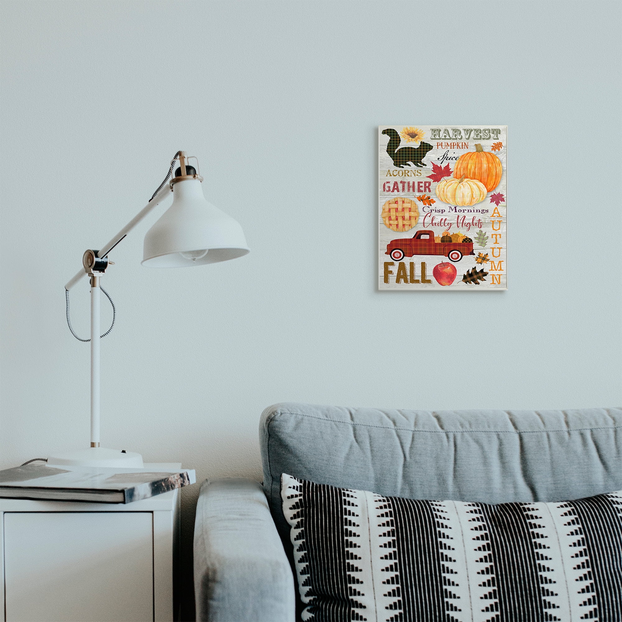 Stupell Industries Seasonal Fall Phrases Rustic Autumn Charm Landscape Painting Wall Plaque Art Print Wall Art, 10 x 15