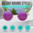 thumbnail image 4 of Sunny Pro Retro Round Sunglasses Small Colored Lens Hippie John Lennon Glasses, 4 of 7