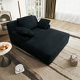 thumbnail image 5 of Oversized Chaise Lounge Sofa Bed, Plush Upholstered Sleeper Chair with Corduroy Fabric, No Assembly Required for Living Room & Bedroom, 5 of 7
