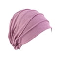 thumbnail image 1 of Sonducket Sombreros elásticos de pila, gorros de capó, gorros informales de temporada para otoño e invierno, turbante clásico ajustable de Color Sombreros Violeta Sonducket AP011167-08, 1 of 6