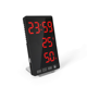 thumbnail image 1 of Reloj con espejo LED, termómetro e higrómetro, reloj meteorológico electrónico, despertador, letras rojas en negrita JM, 1 of 5