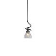 thumbnail image 1 of Capri Stem Mini Pendant With Hang Straight Swivel Shown In Matte Black Finish With 6.25" Clear Bubble Glass, 1 of 1
