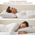 thumbnail image 4 of KAQINU Bed Pillows Queen Size Set of 2,Great Support Luxury Hotel Pillows for Side,Stomach and Back Sleepers,Striped White, 4 of 8