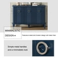 thumbnail image 6 of Atumon Accent Cabinet with 3 Doors, Modern Storage Cabinet Furniture, Wood Sideboard with Adjustable Shelves, Buffet Cabinet for Kitchen Living Room Entryway Hallway, 47.2"L x 15.7"W x 31.5"H, Blue, 6 of 10