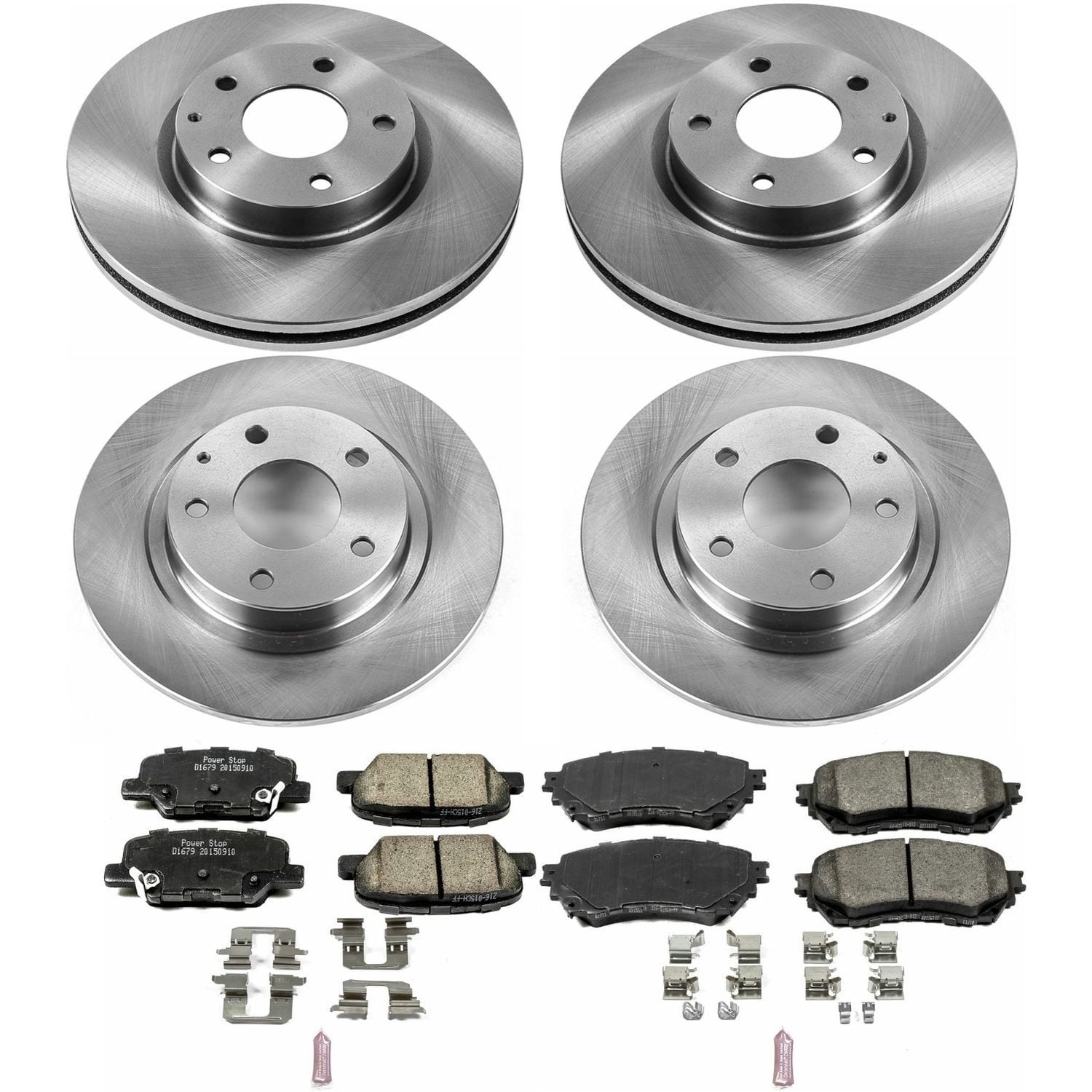 PowerStop Front and Rear Stock Replacement Brake Pad and Rotor Kit Fits: MAZDA Select Models KOE6966