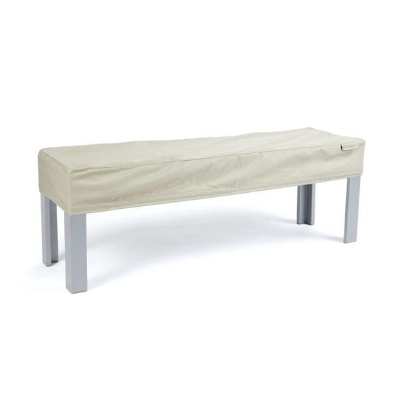 Covermates Elite Outdoor Rectangular Table Top Cover – All-Weather Water-Resistant Polyester, Mesh Ventilation, Adjustable Drawcord & Buckle Straps for Patio Furniture, Square 24W x 24D x 6H, Khaki