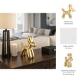 thumbnail image 5 of Balloon Dog Figurine for Home Decor - Ceramic Sculpture for Shelf, Coffee Table, Living Room or Office Accents - Contemporary Ornament Accent Display for Console and Mantel Styling - 7", Gold, 5 of 11