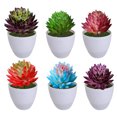 thumbnail image 1 of Suculentas de loto Jiwal de simulación, suministros creativos DIY, accesorios, plantas verdes artificiales, 6 uds., 1 of 5