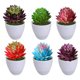 thumbnail image 1 of Suculentas de loto Jiwal de simulación, suministros creativos DIY, accesorios, plantas verdes artificiales, 6 uds., 1 of 5