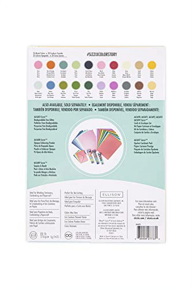 Sizzix Surfacez Cardstock Pack, Muted Colors, 20 Assorted Shades, 80 Sheets