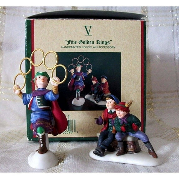 Department 56 The 12 Days of Dickens Village Series V Five Golden Rings NEW